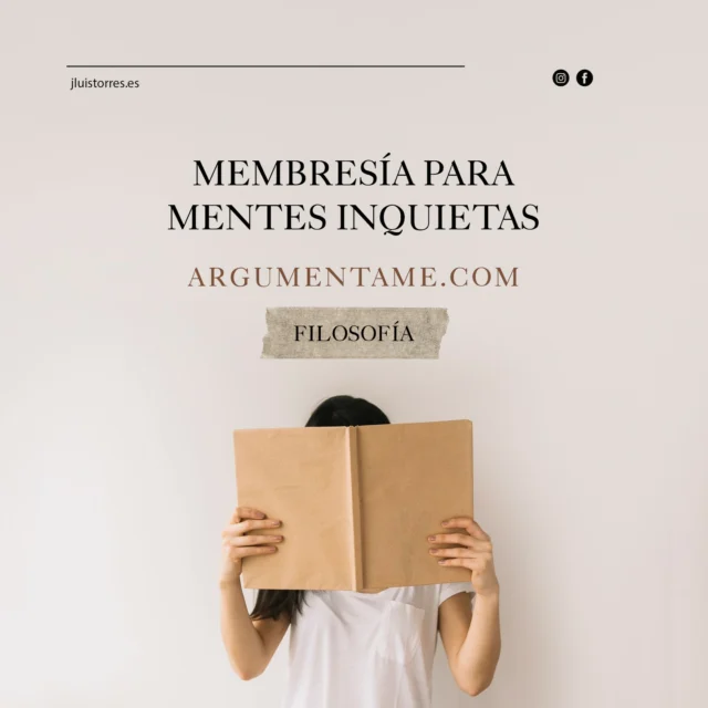 ¡Decenas de argumentos y reflexiones únicas! #Filosofia y ensayo en estado puro.
https://argumentame.com/

Reflexiones de la vida, filosofía moderna, ensayos literarios
y pensamientos profundos para el desarrollo personal

¿te consideras inconformista y buscas algo más allá de lo superficial, de lo cotidiano? Si es así, arguméntame esta pensado para tí.

Somos un membership site de ensayos literarios y reflexiones cortas para ampliar el sentido de la vida y desarrollar la identidad personal.

Una membresía con acceso a decenas de reflexiones filosóficas
¿has pensado alguna vez que te lleva a tener tu modo de trato con lo real?

¿o cómo afecta al individuo saber que algo no ha sido terminado y le predispone expectativas?

Descubre como la sociedad de la inmediatez influye en los vínculos humanos y en la demora del disfrute.

O lee un ensayo sobre el significado y alcance de la perspectiva propia del mundo.

Una experiencia que no encontrarás en otras plataformas.

https://argumentame.com/

#filosofia #escritura #ensayo #leer #escribir #music #libros #frases #membresia #musica #madrid #bookstagram #blogescritura #aprender #escritores #rehearsal #literatura #palabras #escritor #teatro #libro #frasedeldia #escritos #rock #books #sabiduria #guitarra #book #lecturas #lectura